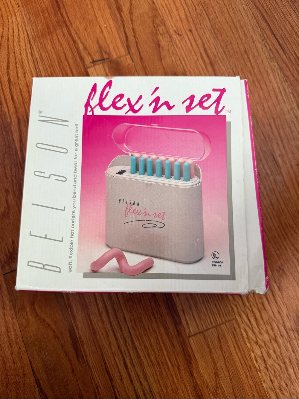NEW! VTG Belson Flex 'n Set hot curlers you bend twist set Original 80's 90 Hair